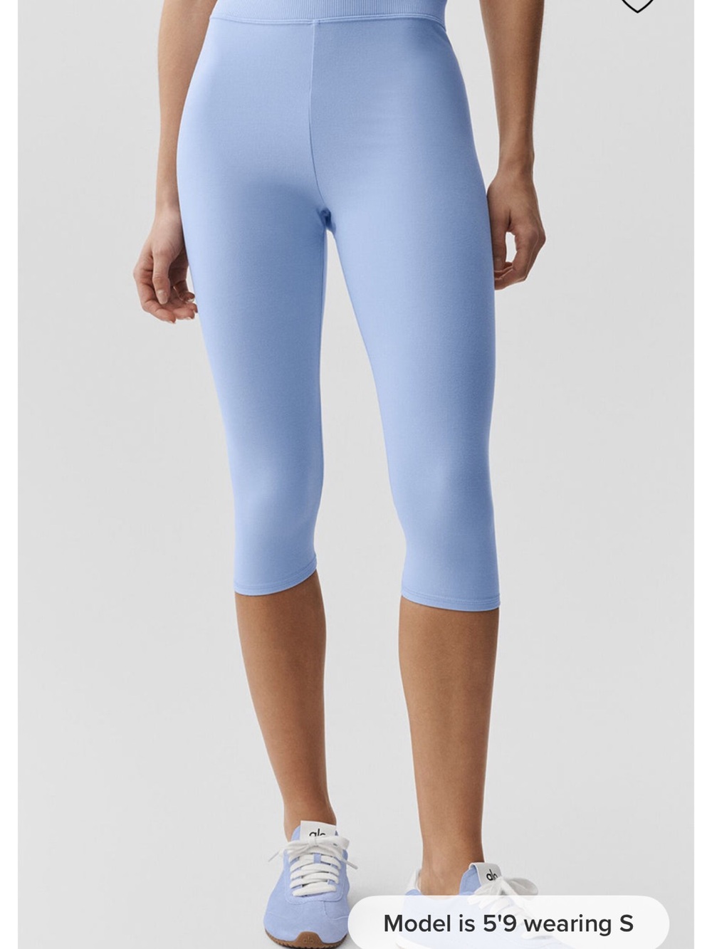 ALO Yoga AloSoft High-Waist Iconic 90’s Capris - light Provence blue - Picture 4 of 4